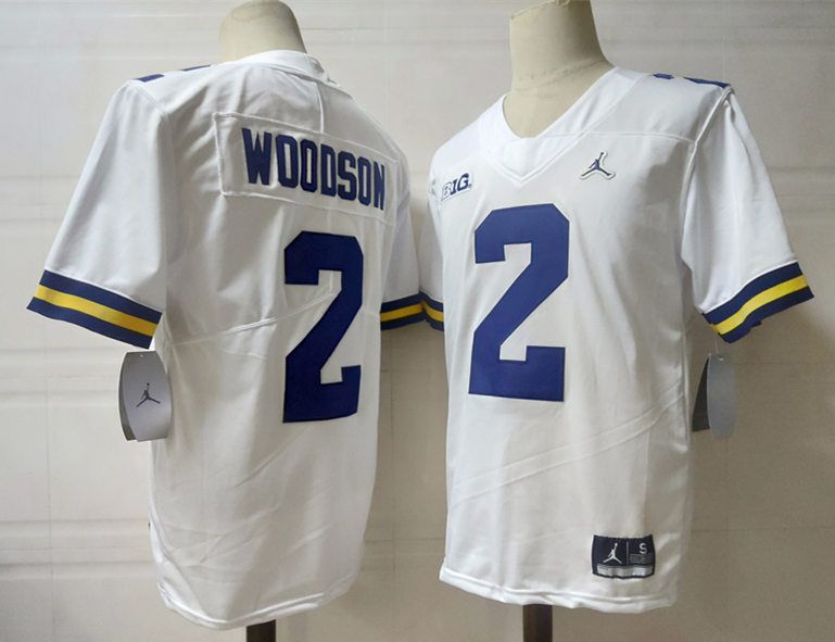 Men Michigan Wolverines 2 Woodson White 2024 Vapor NCAA Jersey
